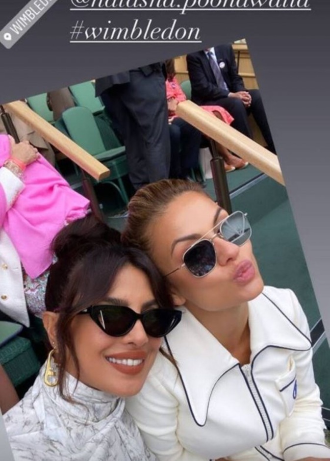 بريانكا تشوبرا تظهر في المقصورة الملكية في نهائي ويمبلدون