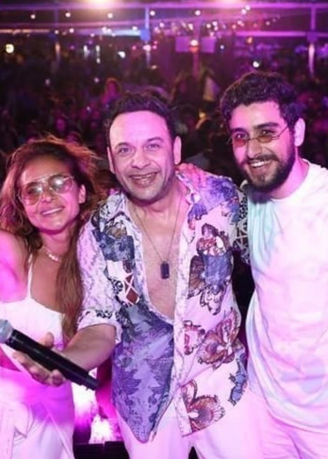 نيللي كريم ومصطفى قمر ونجله تيام-  الصورة من حساب مصطفى بانستجرام