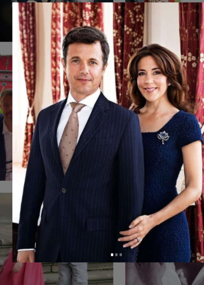  الأميرة ماري ترتدي بروش The Connaught sapphire brooch