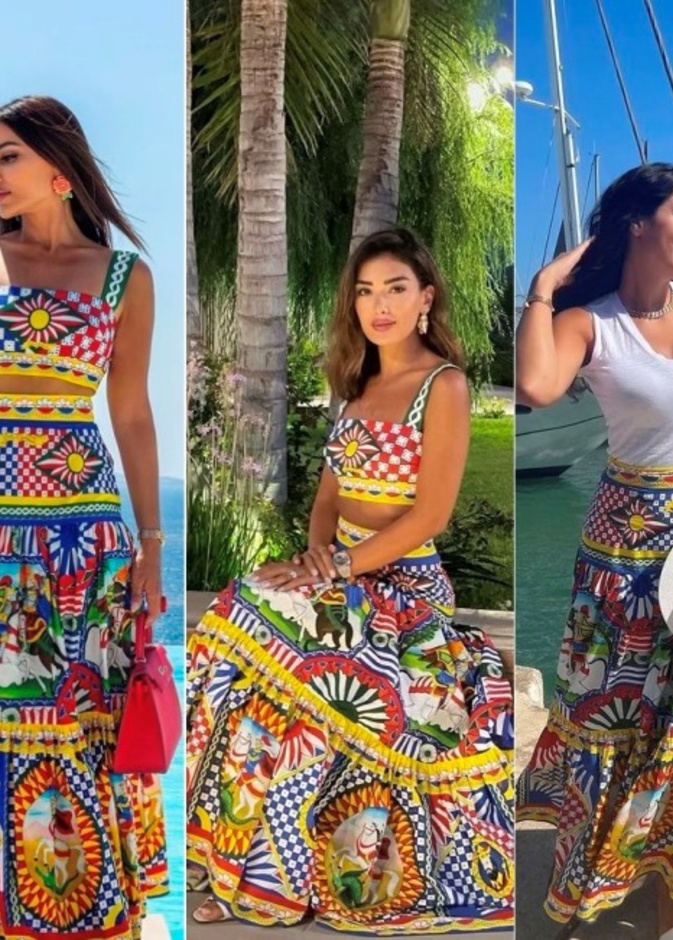 3 نجمات بنفس تنورة Dolce and Gabbana... من بدت الأجمل