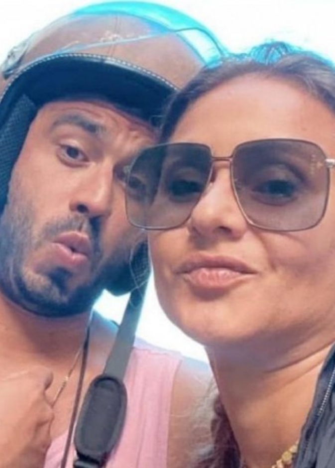 نيللي كريم  مع زوجها في نيويورك