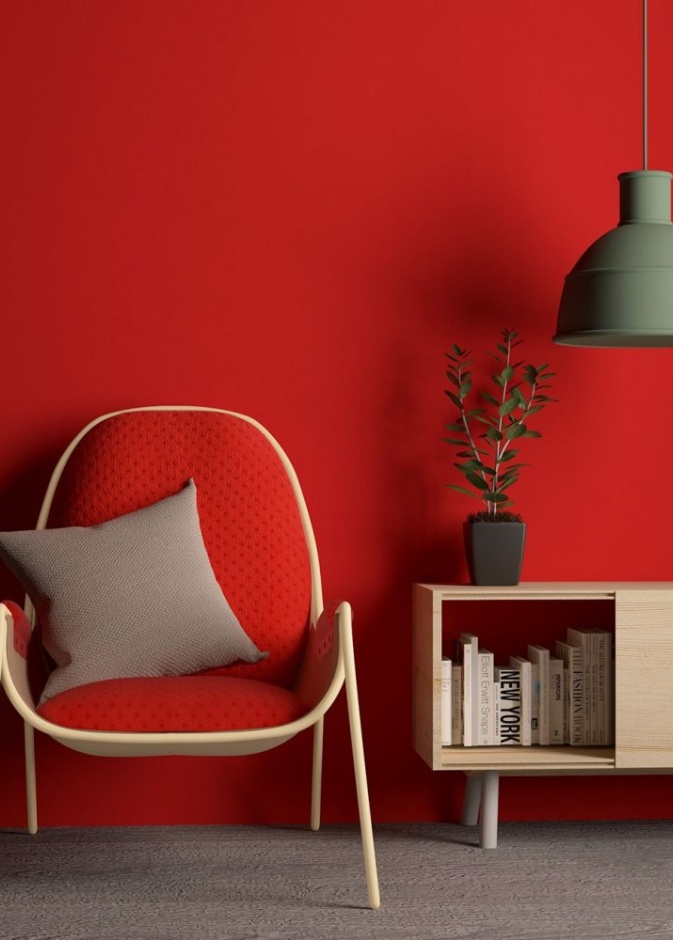 ديكورات عصرية بالأحمر والأخضر