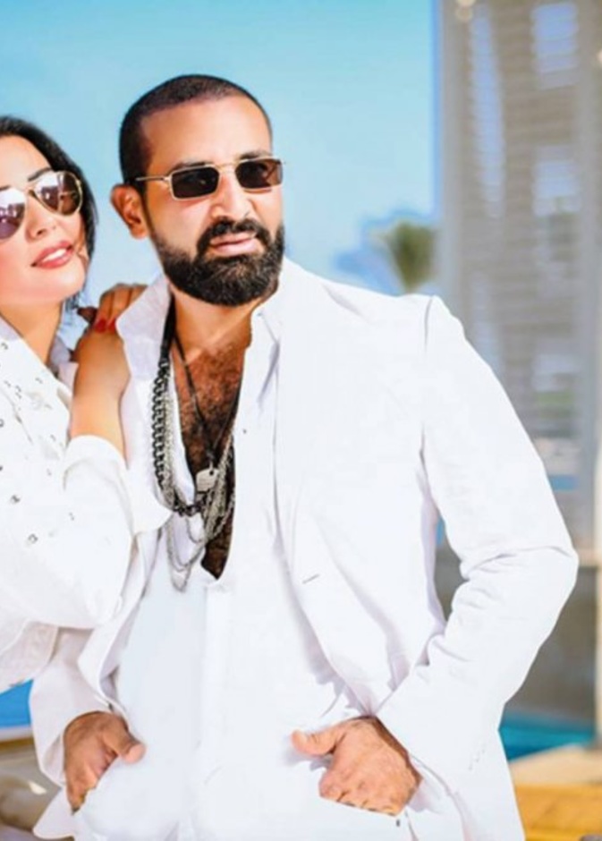  سمية الخشاب واحمد سعد بصورة رومانسية- من انستغرام سمية قبل أن تحذفها بعد الطلاق