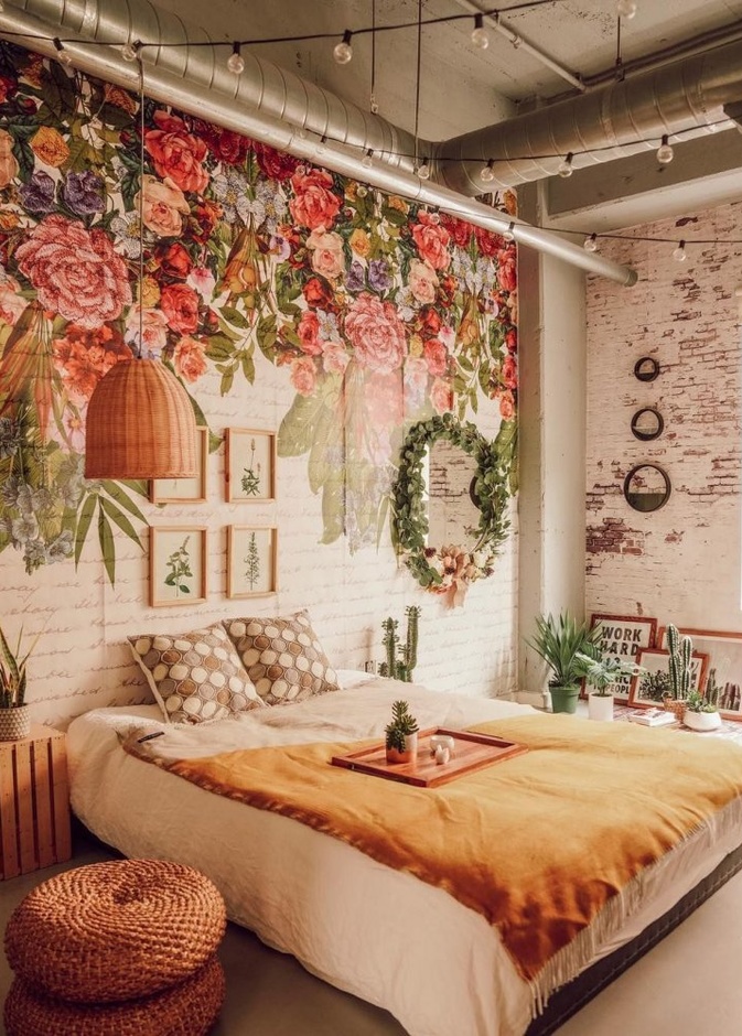  ديكور غرفة نوم بأسلوب بوهو