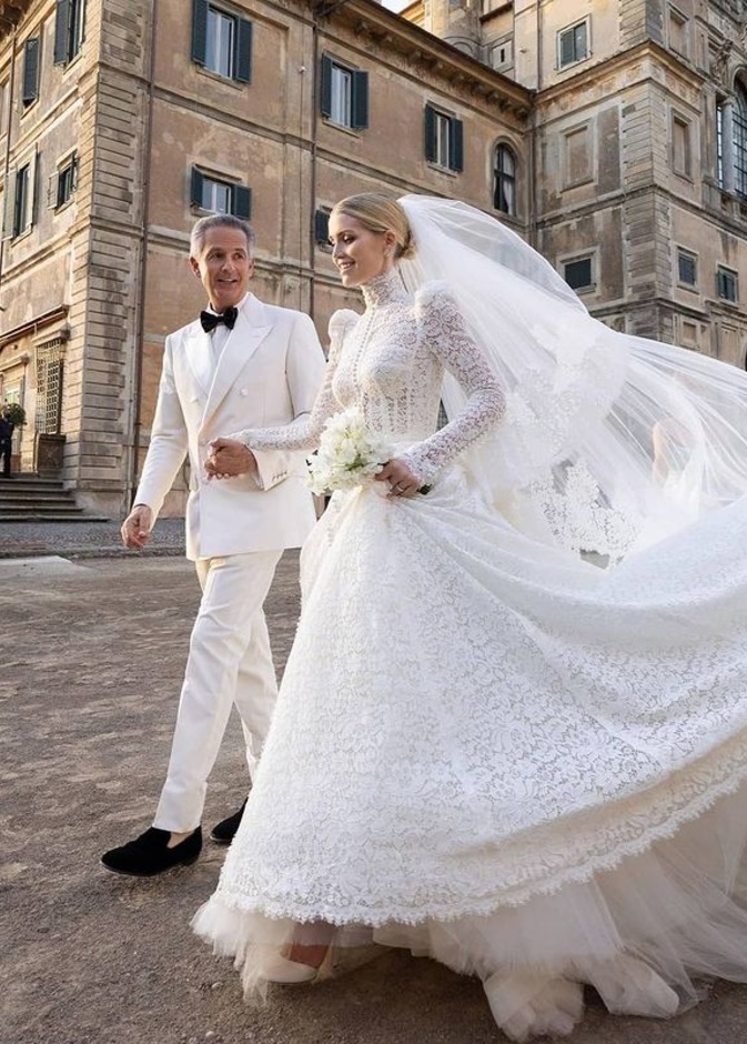  ليدي كيتي سبنسر Lady Kitty Spencer ومايكل لويس Michael Lewis، يوليو 2021