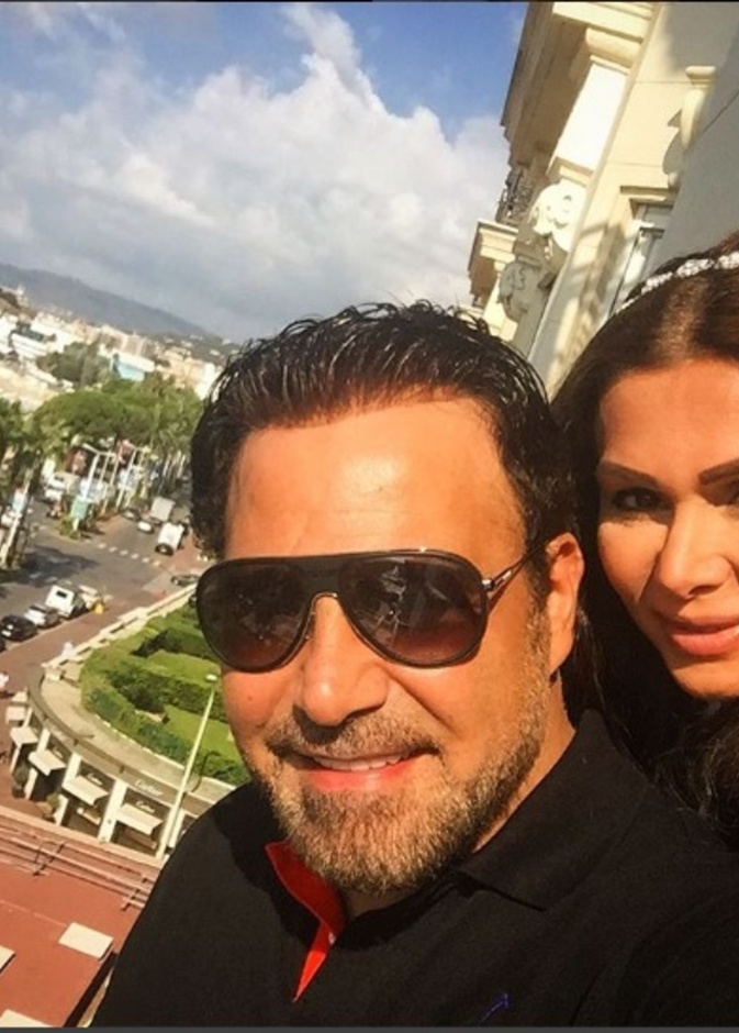 عاصي الحلاني وزوجته