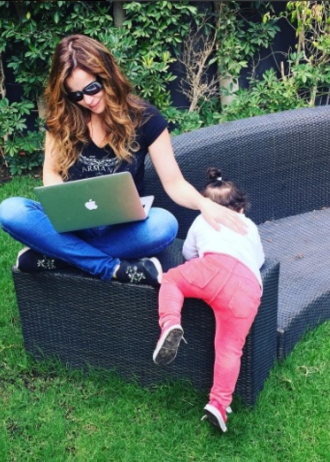 كارول سماحة مع ابنتها