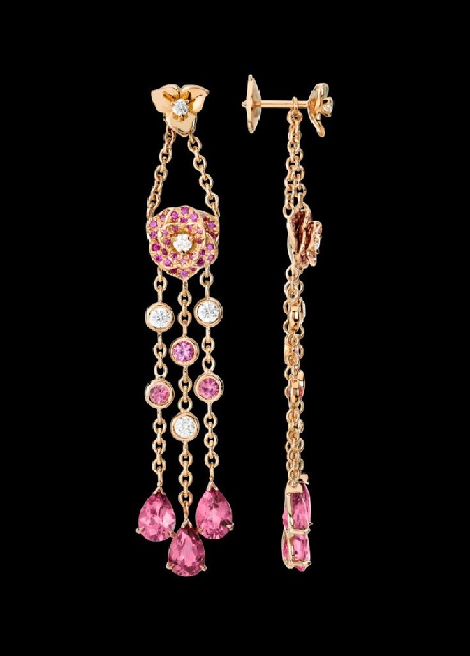 اجمل الاقراط الطويلة المرصعة بالماس من دار بياجيه Piaget