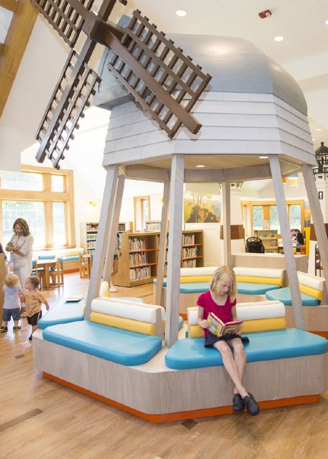 الإضاءة مهمة في تصميم مكتبات الأطفال في المذراس