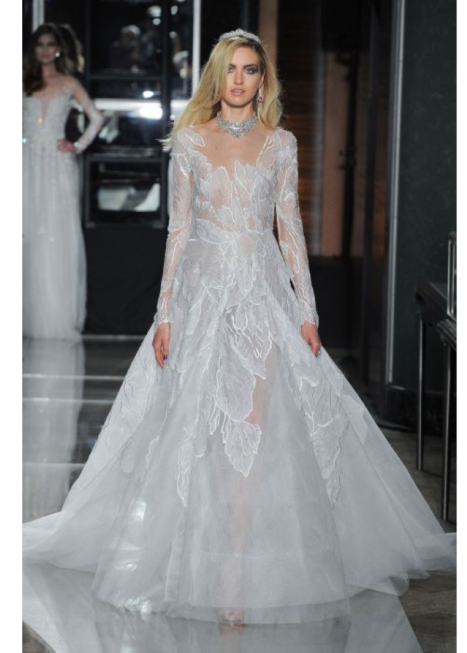 من مجموعة جيني باكهام فستان عرس بالأكمام الطويلة