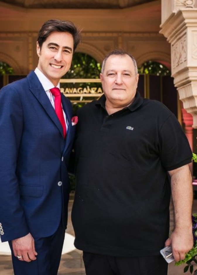 مدير التحرير عدنان الكاتب مع مدير بولغري Giampaolo Della Croce