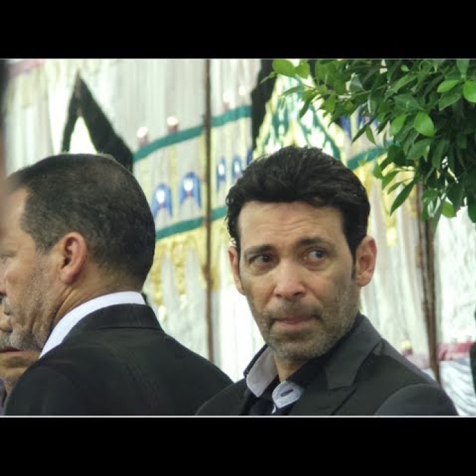 سعد الصغير في عزاء والدته