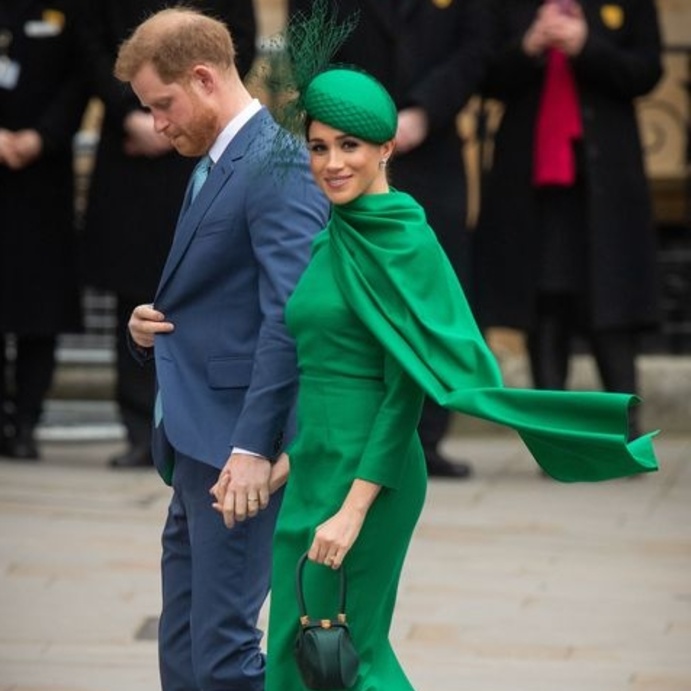ميغان ماركل متألقة في فستان باللون الأخضر 