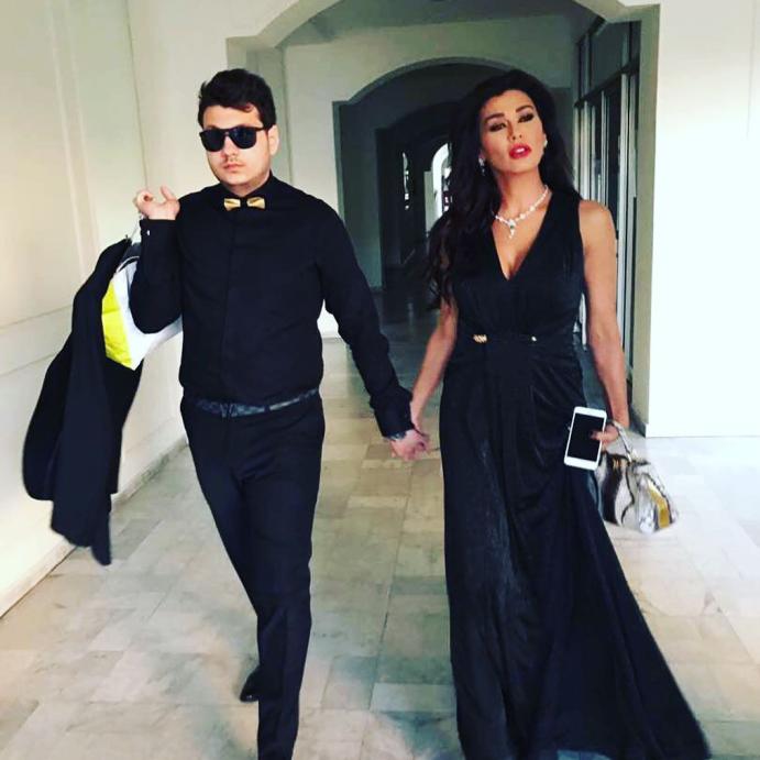 نادين الراسي وابنها مارك