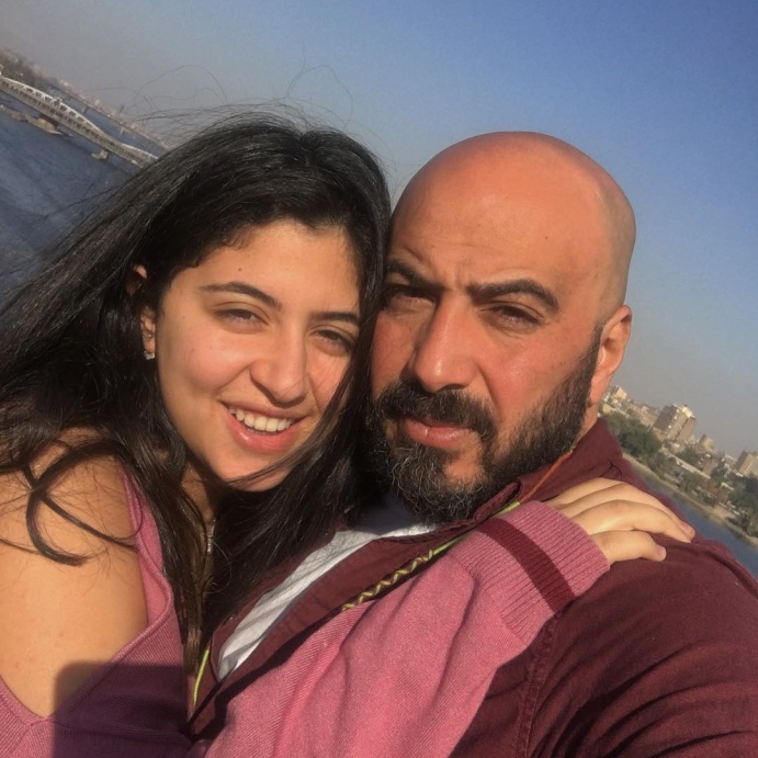 مجدي الهواري وابنته مريم