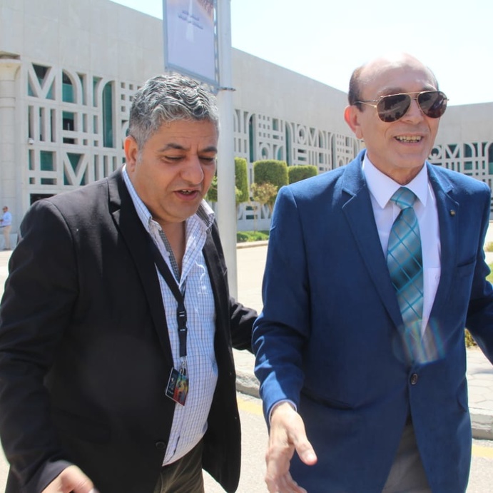 محمد صبحي لحظة وصوله الاقصر 