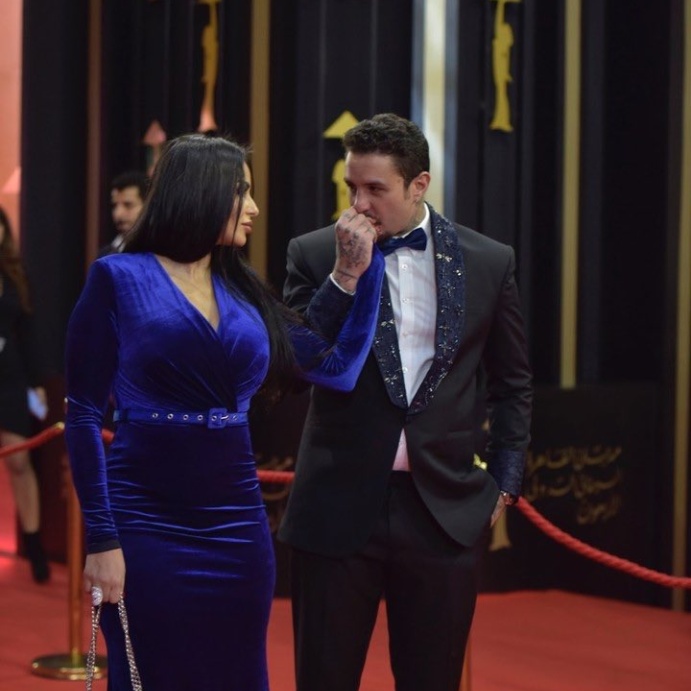 احمد الفيشاوي وزوجته 