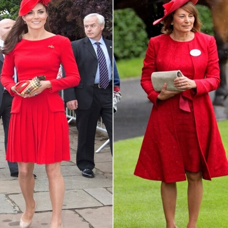 والدة الأميرة كيت ميدلتون ‏Kate Middleton‏ مشعة وتدرك جيداً بروتوكول الملابس الملكية‏