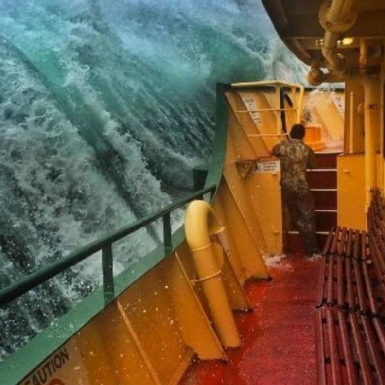 الصورة التي التقطها المصور جيلكرايست على متن قارب العبارة