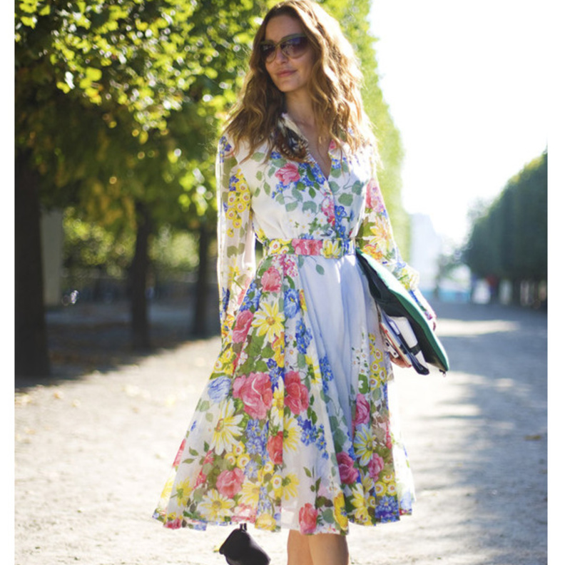 فستان معرق من مارني Marni من الحرير