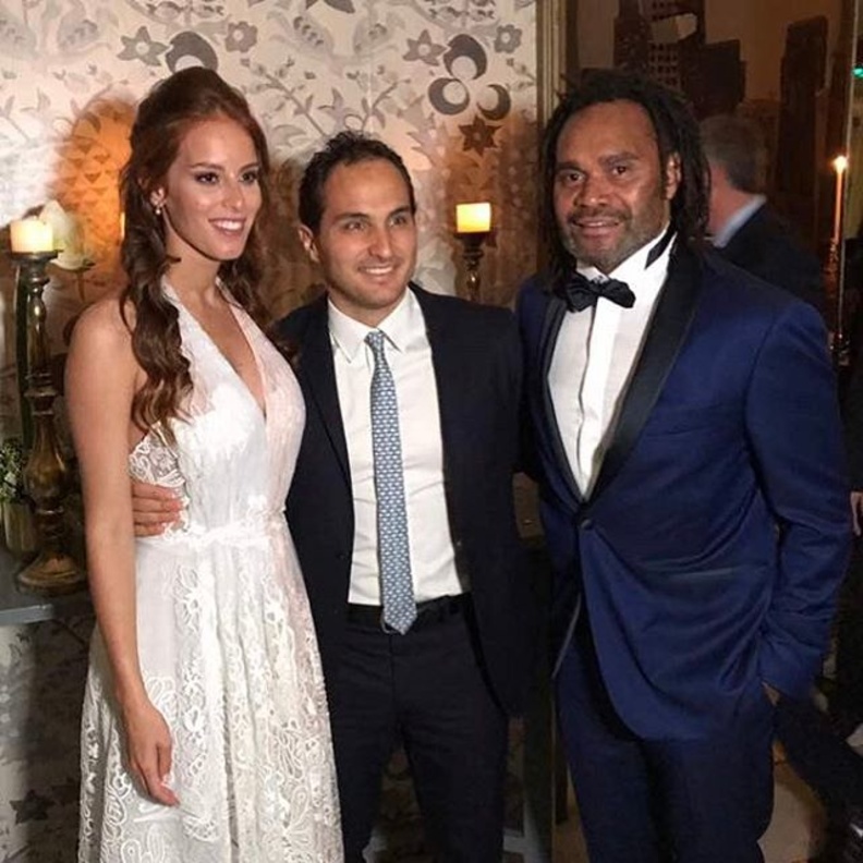 جاكي شمعون وزوجها كريستيان كارامبو