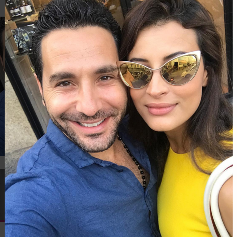 الصورة الاولى للعروسين بعد زواجهما في ميلانو.