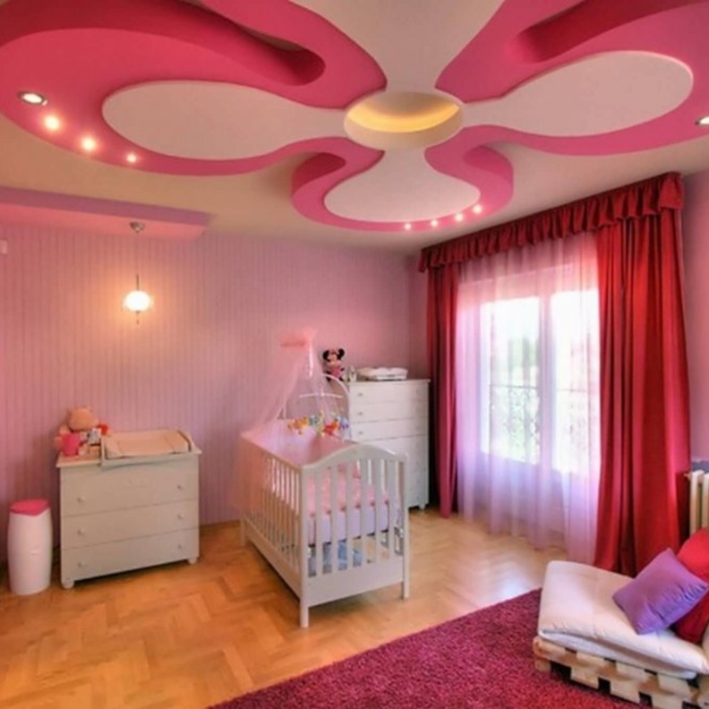 ديكور السقف بشكل وردة مصنوعة من الجبس