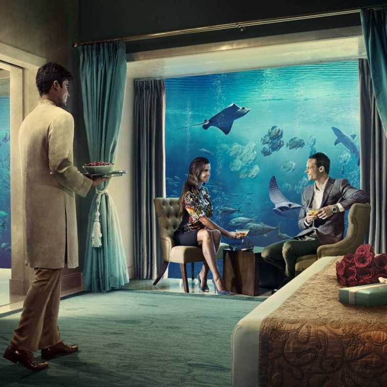 شهر العسل في أتلانتس دبي - اجنحة تحت الماء