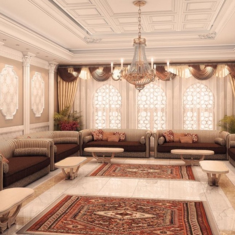 السجاد الفخم في مجالس رجال ملكية