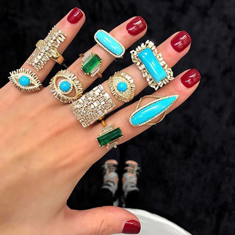 خواتم الفيروز والماس من سوزان كالان 