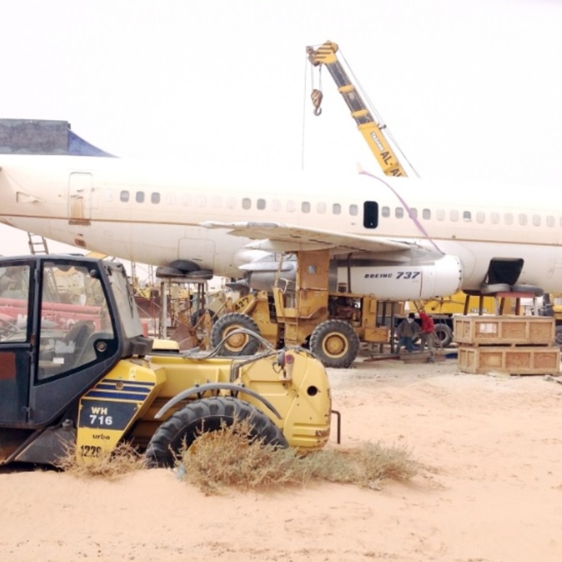 طائرة "إيرباص" عملاقة بأحد شوارع القصيم