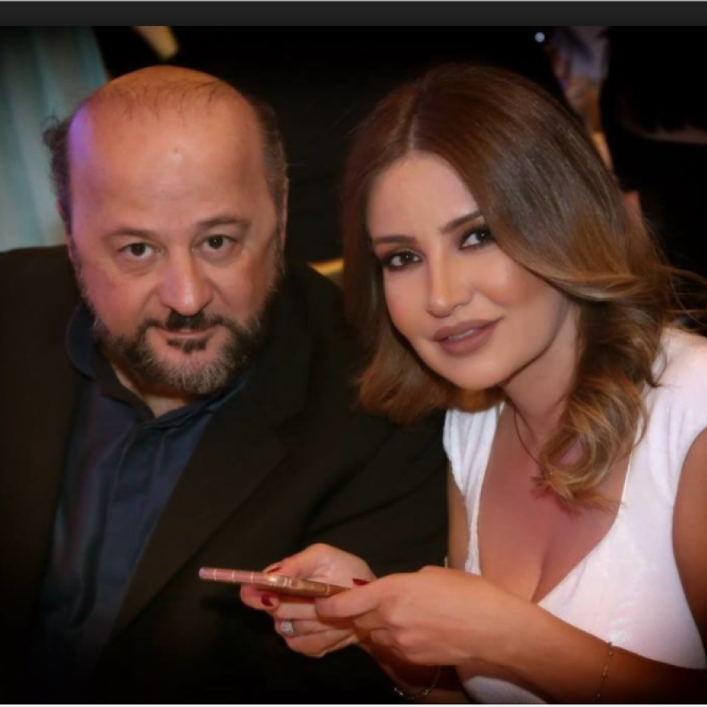 الوزير اللبناني ملحم رياشي وخطيبته صولانج الخوري