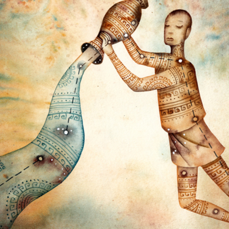 رجل برج الدلو موهوب، مثالي ومتمسكّ بمعتقداته