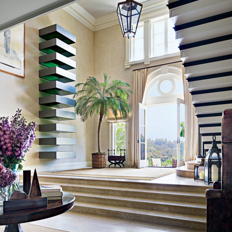 ديكور جبس مداخل عبارة عن أقواس و أسطح خشبية