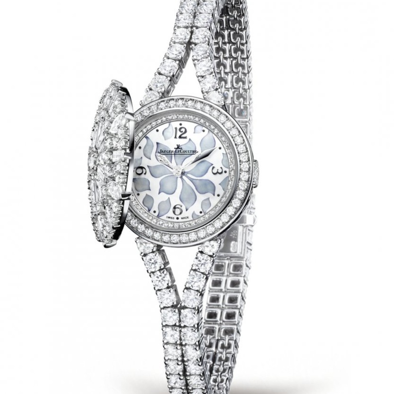 ساعة جيجر لوكولتر من الذهب الأبيض والماس
