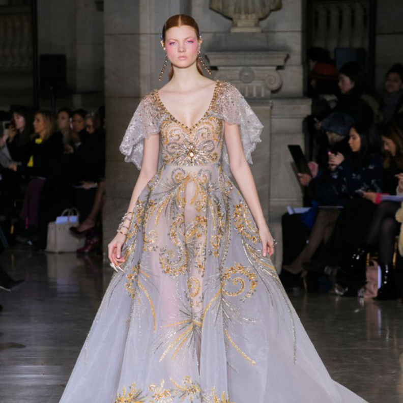 فساتين خطوبة بتطريزات فخمة من مجموعة جورج حبيقة