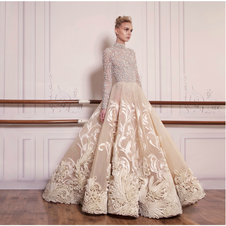 فساتين خطوبة للمحجبات من مجموعة سعيد قبيسي