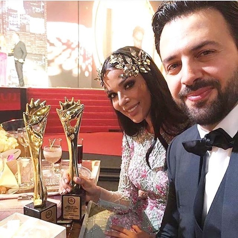 نادين نجيم وتيم حسن في حفل الموركس دور