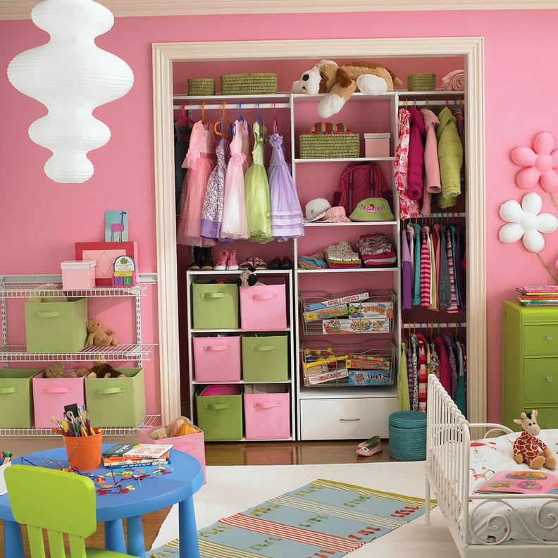 دولاب ملابس أطفال بسيط يركب يدويا