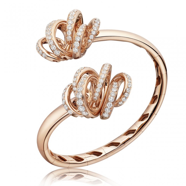 أسوارة دي غريسوغونو من الذهب الوردي والماس