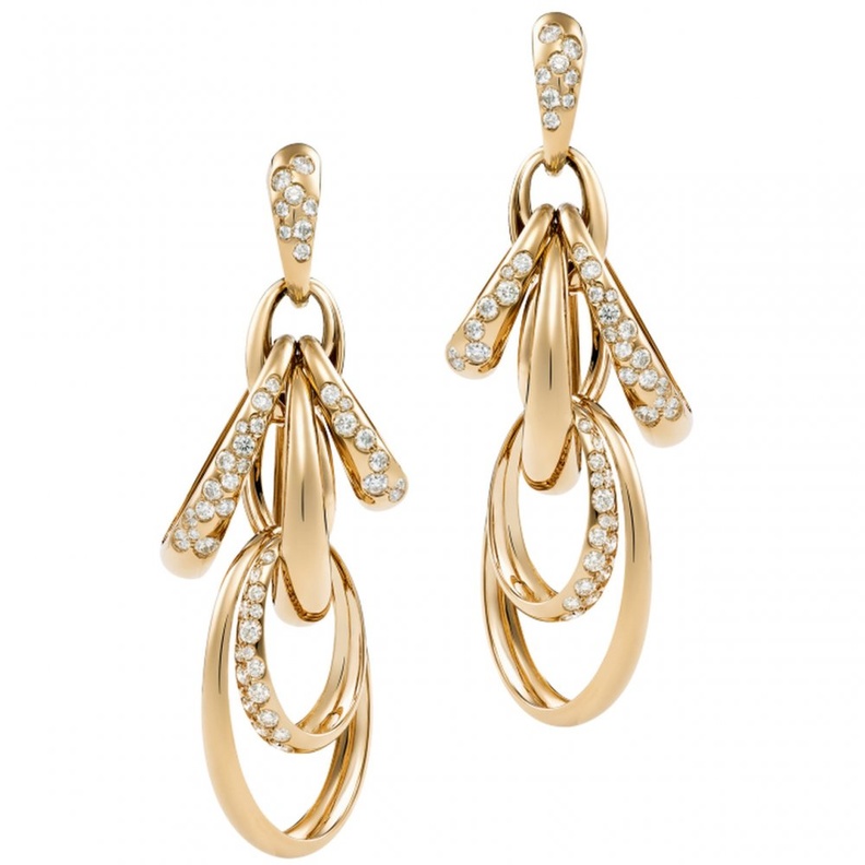 قرط دي غريسوغونو من الذهب الوردي والماس