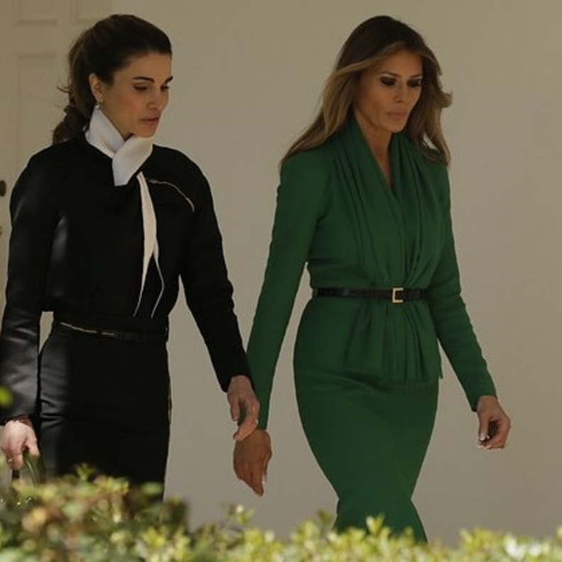 الملكة رانيا مع زوجة دونالد ترامب