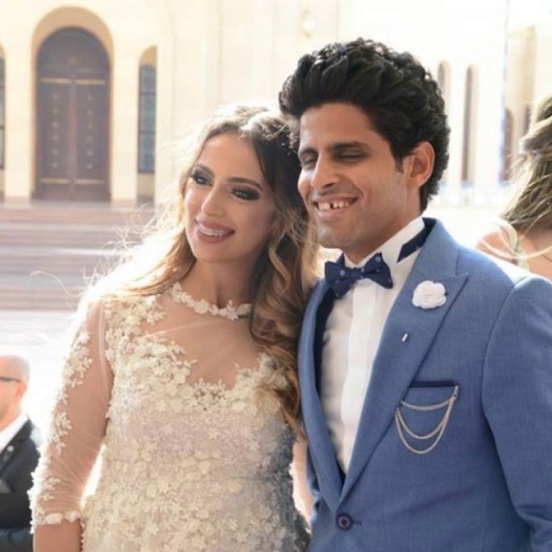 وفاء الكيلاني خلال عقد قرانها على تيم حسن