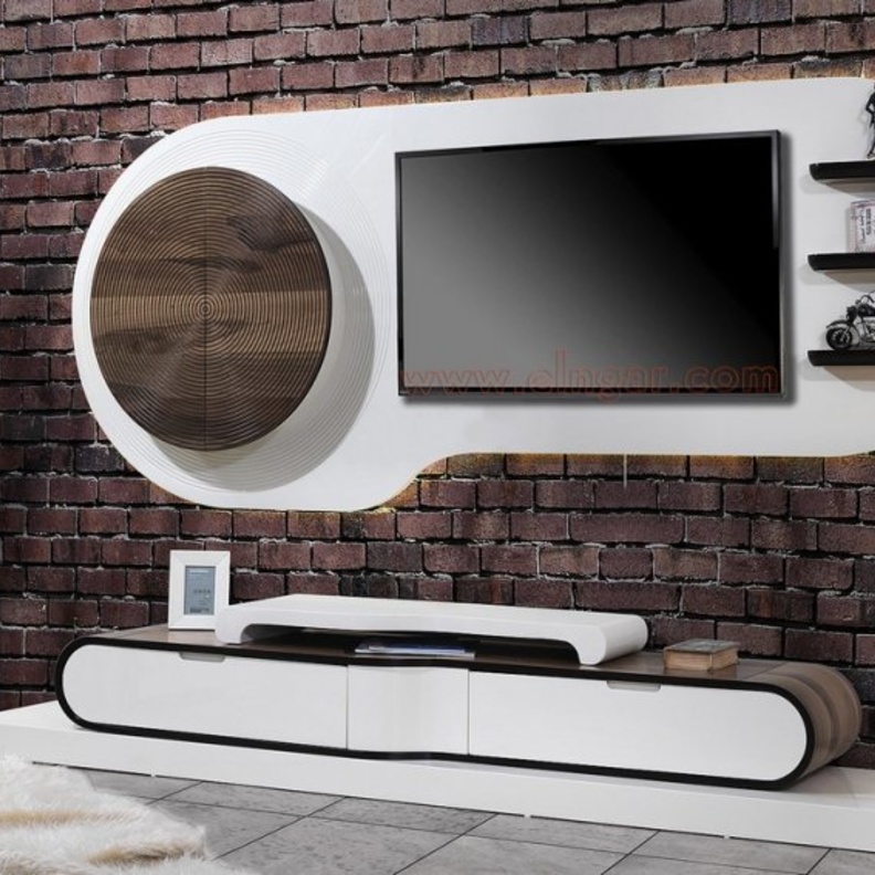 مكتبات تلفزيون لمنزل مودرن بتصميم عملي ومثالي