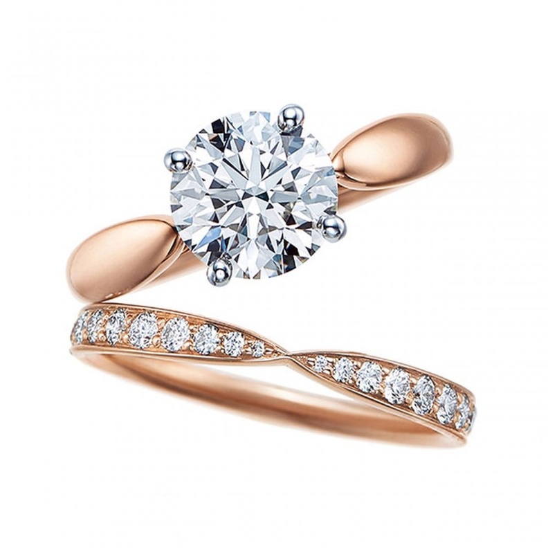 خاتم زواج وردي فخم