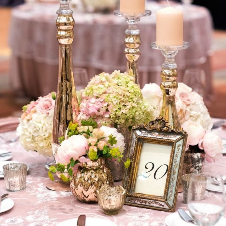 افكار راقية و فخمة لسنتربيس طاولات الزفاف