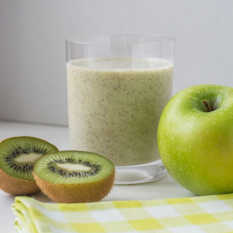 لتفاح و الكيوي في أي مشروب يسهلان عملية الهضم و إنقاص الوزن