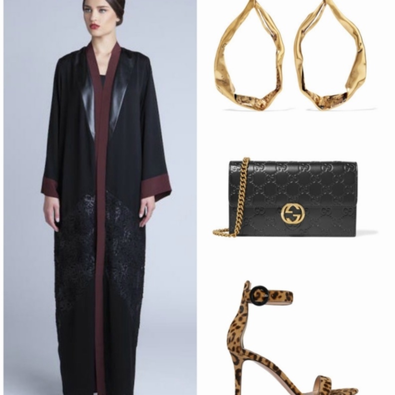 أسلوب خريفي راقي بالعباية اخترنا فيه لون البوردو الرائج هذا الموسم