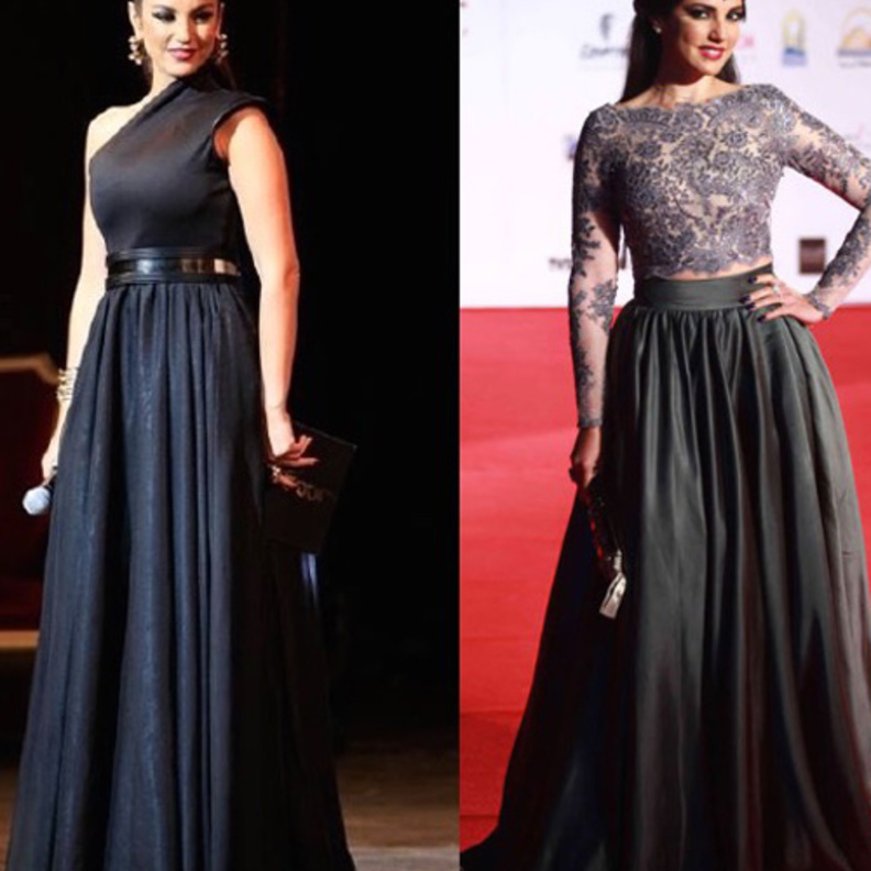 تليق الفساتين الضيّقة بقوامها الممشوق