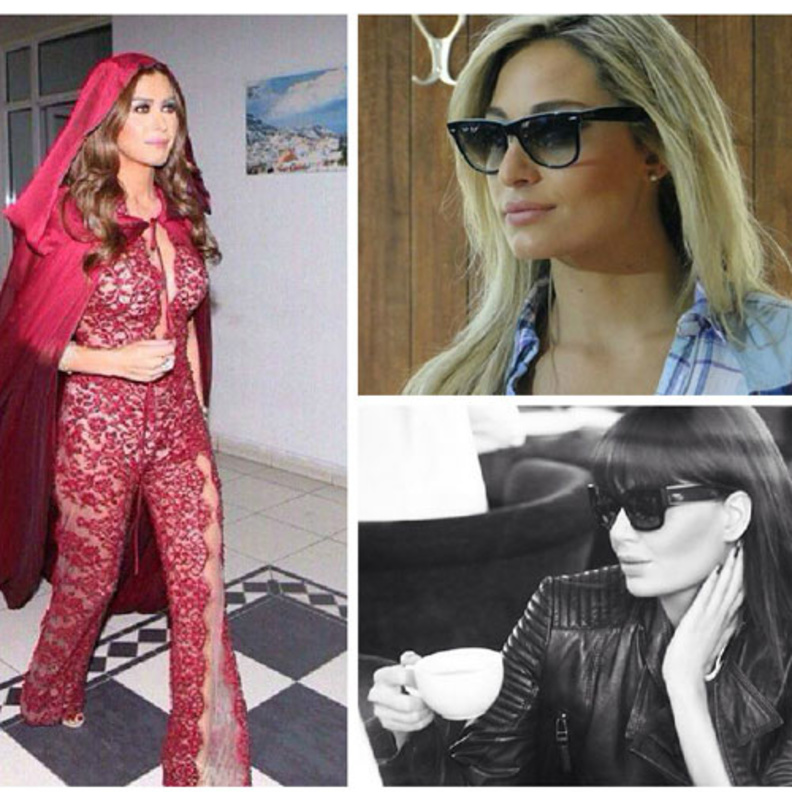 نادين الراسي في فستان زهري